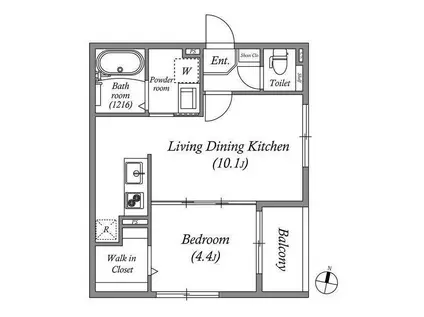 ユーリハ・メゾン(1LDK/2階)の間取り写真