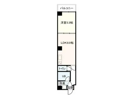 LANDMARK NAMBA EBISUCHO(1LDK/6階)の間取り写真