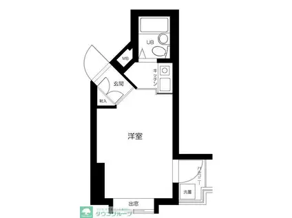 クリスタル三軒茶屋PART1(1K/3階)の間取り写真