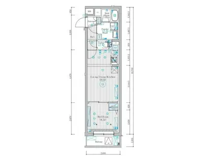 ミライズ五反野MAXIV(1LDK/2階)の間取り写真