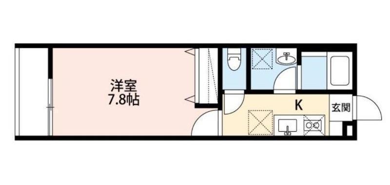 ADONIS河原町(1K/1階)の間取り写真