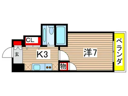 第3森下ビル(1K/4階)の間取り写真
