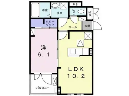 VILALAUGHPLACEII(2LDK/1階)の間取り写真