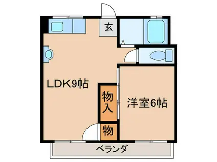 日光ハイツ(1LDK/2階)の間取り写真
