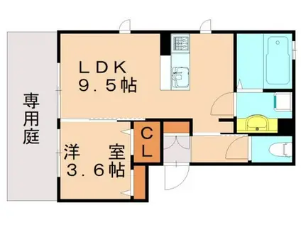 レスポアール(1LDK/3階)の間取り写真