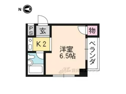 プラットホーム東福寺(1K/1階)の間取り写真