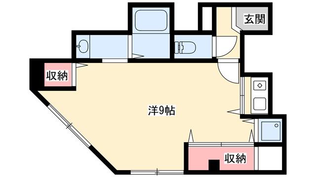 エーデルハイム三共(ワンルーム/4階)の間取り写真
