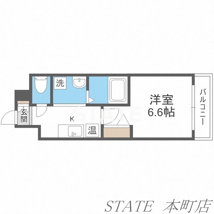 リレイション大国(1K/8階)の間取り写真