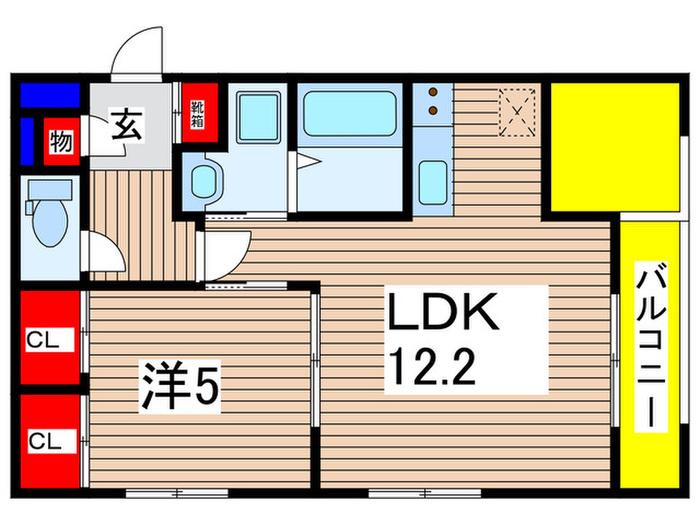 JFORT嵯峨天龍寺(1LDK/2階)の間取り写真
