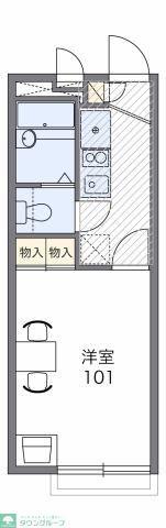 レオパレス湘南サンリヴァー(1K/1階)の間取り写真