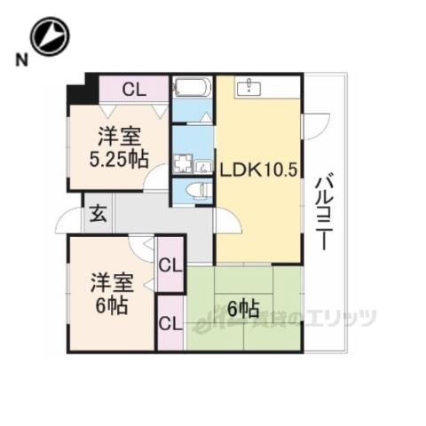 ファインヴィレッジ(3LDK/2階)の間取り写真