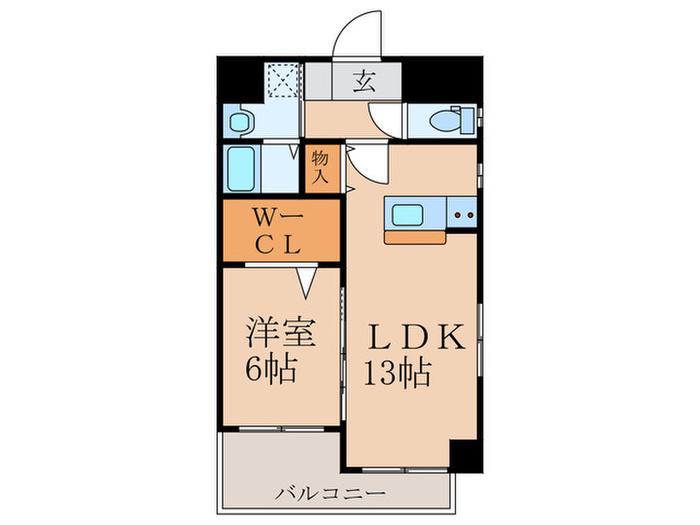 REFLECT(1LDK/4階)の間取り写真
