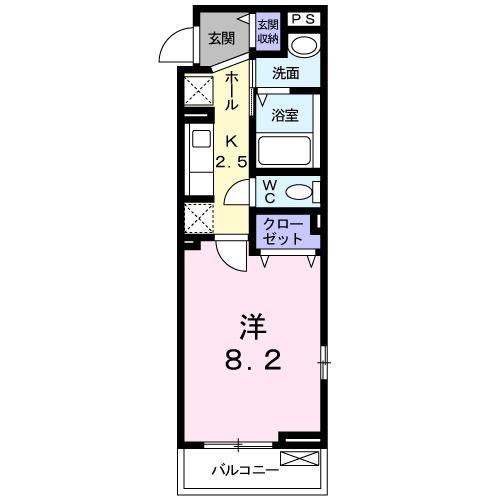 ハミルトンハウス(1K/2階)の間取り写真