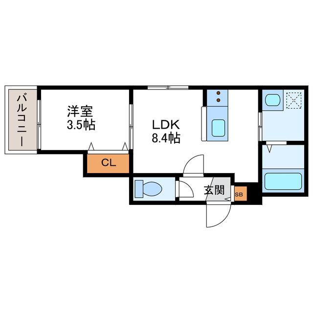 RAFIO N26 ラフィオ N26(1LDK/4階)の間取り写真