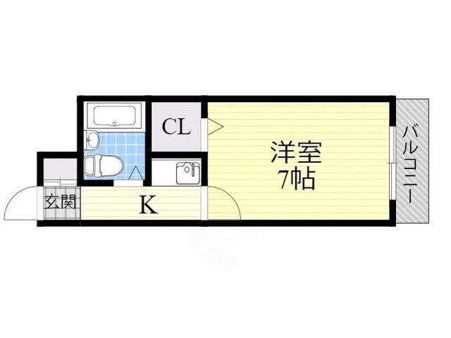 モンシェリー(1K/2階)の間取り写真