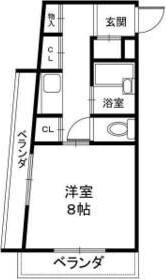 マンションヒラコウパートI(1K/5階)の間取り写真