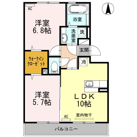 サニーホームズ88(2LDK/3階)の間取り写真