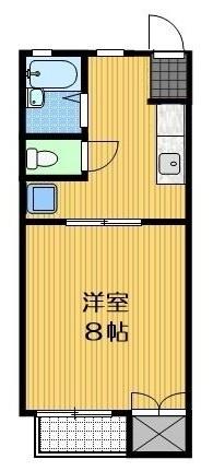 福華源ビル(1K/3階)の間取り写真