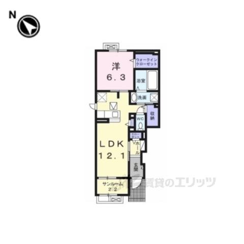 アストラルグレア1(1LDK/1階)の間取り写真