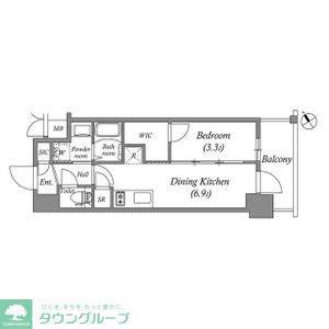 エステムコート名古屋新栄Vラポール(1DK/14階)の間取り写真