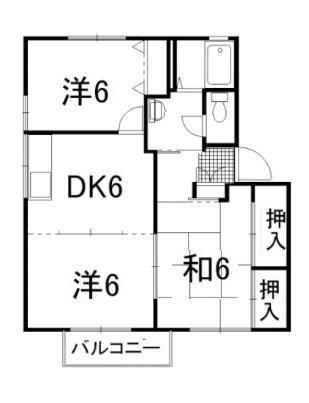 コンドウレジデンスD(3DK/1階)の間取り写真