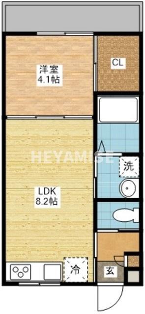 MODERN PALAZZOレイール(1LDK/2階)の間取り写真