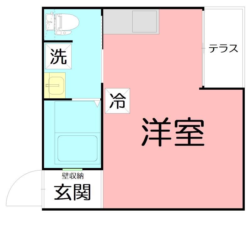 エレーヴ(ワンルーム/1階)の間取り写真