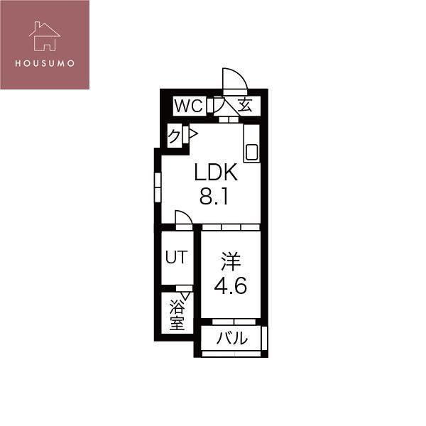 F ASECIA CER(1LDK/2階)の間取り写真