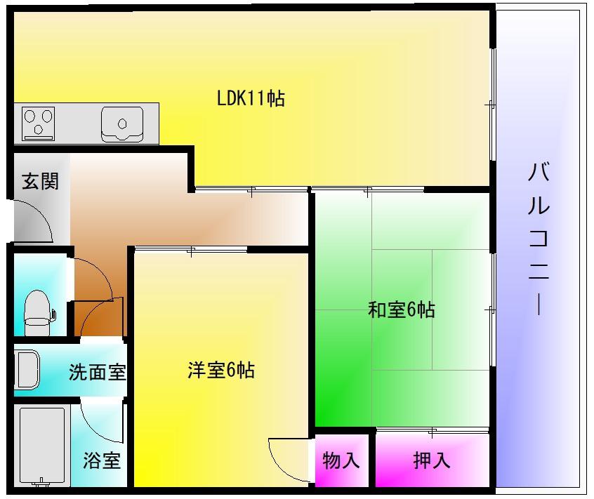 プレアール本郷(2LDK/4階)の間取り写真