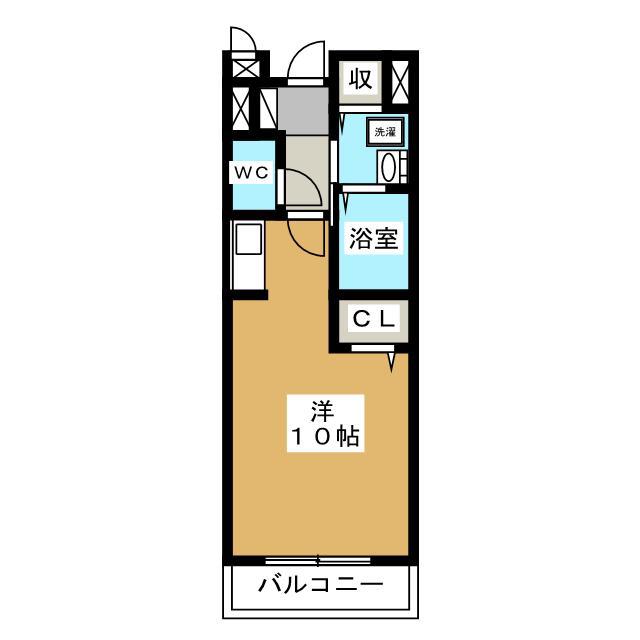 ボニート(ワンルーム/2階)の間取り写真