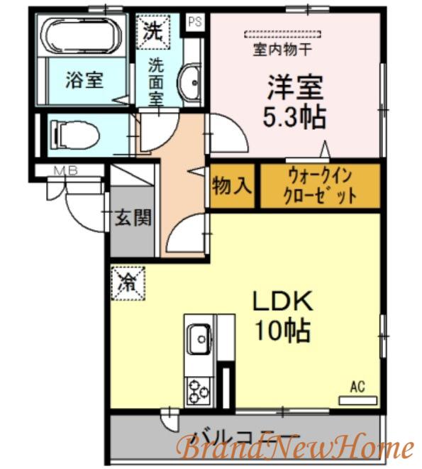 ラ・メゾン 北長尾(1LDK/1階)の間取り写真