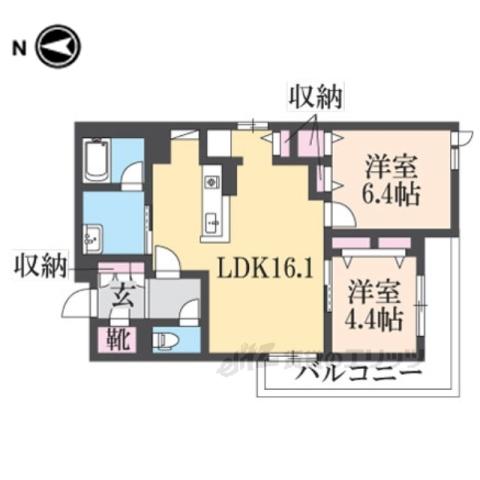 エスペランサレジデンス2(2LDK/3階)の間取り写真