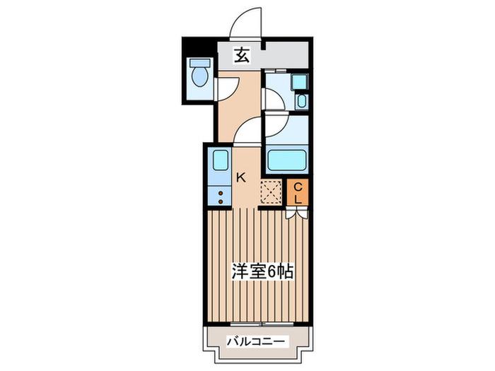 PLUSH-GARDEN-スパス(1K/2階)の間取り写真