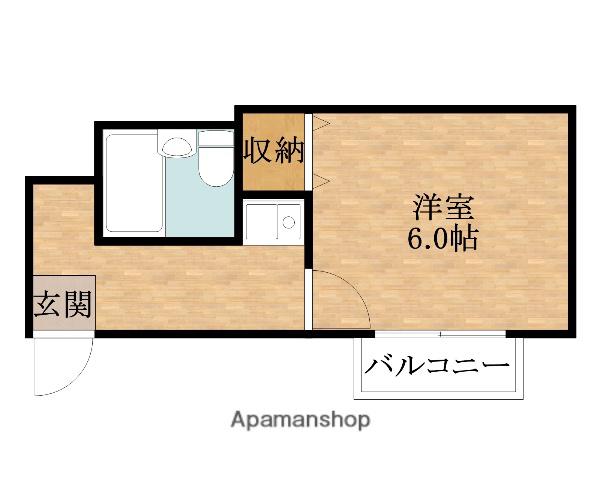 レンパレス浜名(ワンルーム/2階)の間取り写真