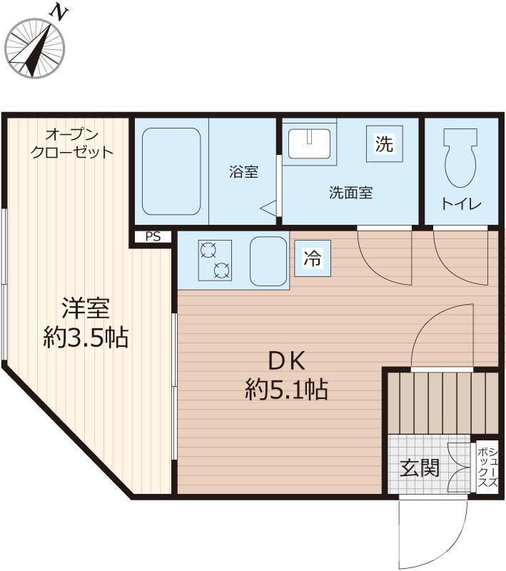 VINOSITY柏(1DK/3階)の間取り写真