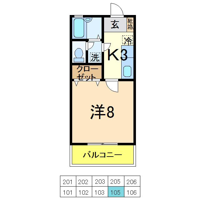 タイトサイト(1K/1階)の間取り写真
