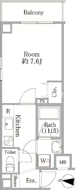 J-STAGE西大島(1K/3階)の間取り写真