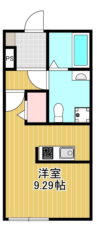 GRAN 大袋(ワンルーム/1階)の間取り写真