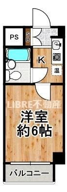 サンパレス大正(1K/8階)の間取り写真