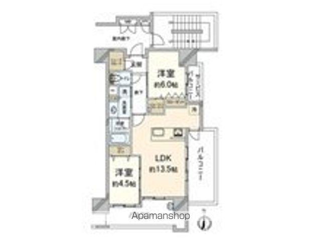 デュ・レジア大濠(2LDK/5階)の間取り写真