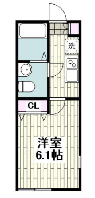 ソラーナ磯子台(1K/1階)の間取り写真