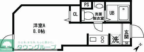 古淵SLIT(ワンルーム/1階)の間取り写真