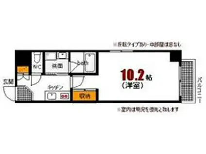 CREA HASHIMOTOCHO(1K/7階)の間取り写真