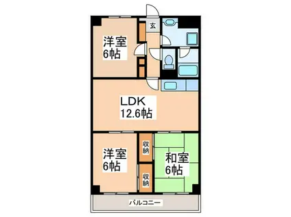 あざみ野コートヒルズ(3LDK/4階)の間取り写真