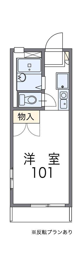 レオパレスパル(1K/1階)の間取り写真