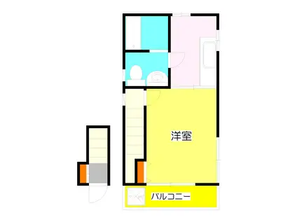 西馬橋アパート(1DK/2階)の間取り写真