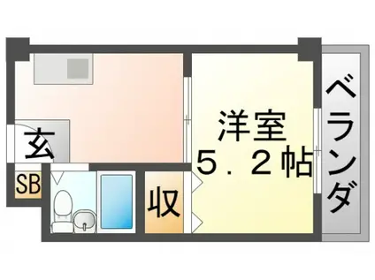 シルフィード(1K/3階)の間取り写真