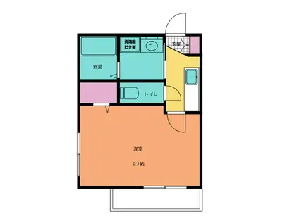 メゾン習志野I(1K/2階)の間取り写真