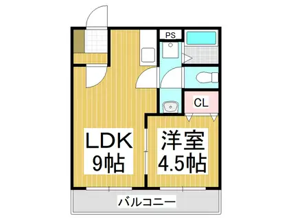 セレーノナティオ(1LDK/1階)の間取り写真