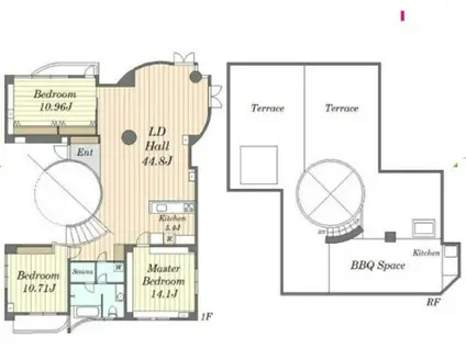 グリーンテラス元代々木(3LDK/4階)の間取り写真